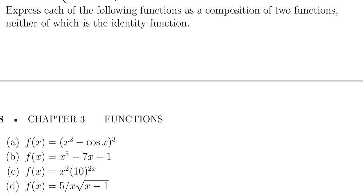 Solved Express each of the following functions as a | Chegg.com