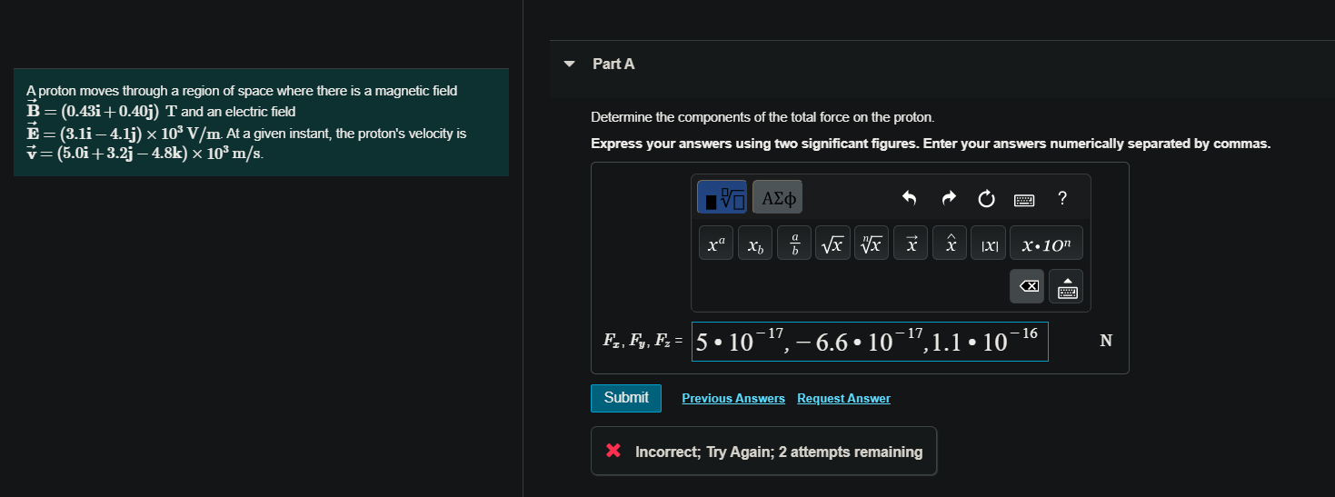 Solved Part A A Proton Moves Through A Region Of Space Where | Chegg.com