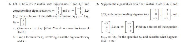 Solved Do exercise 1 using the method that expresses x0 as | Chegg.com