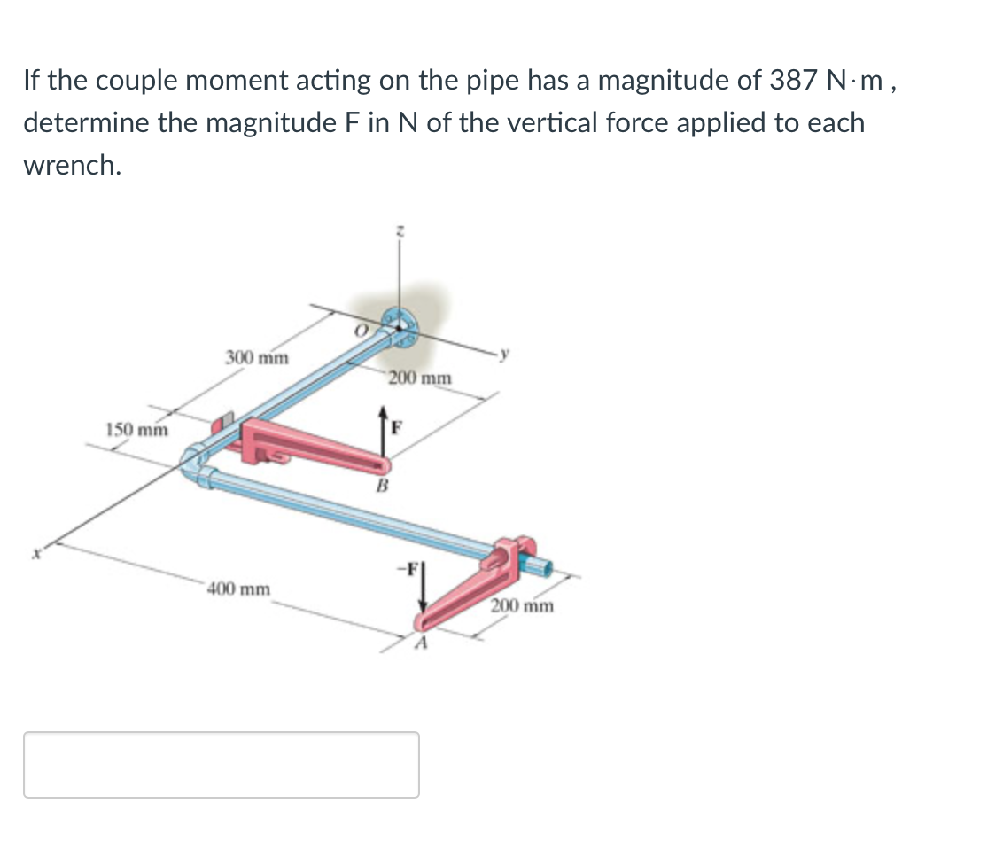 Solved If the couple moment acting on the pipe has a