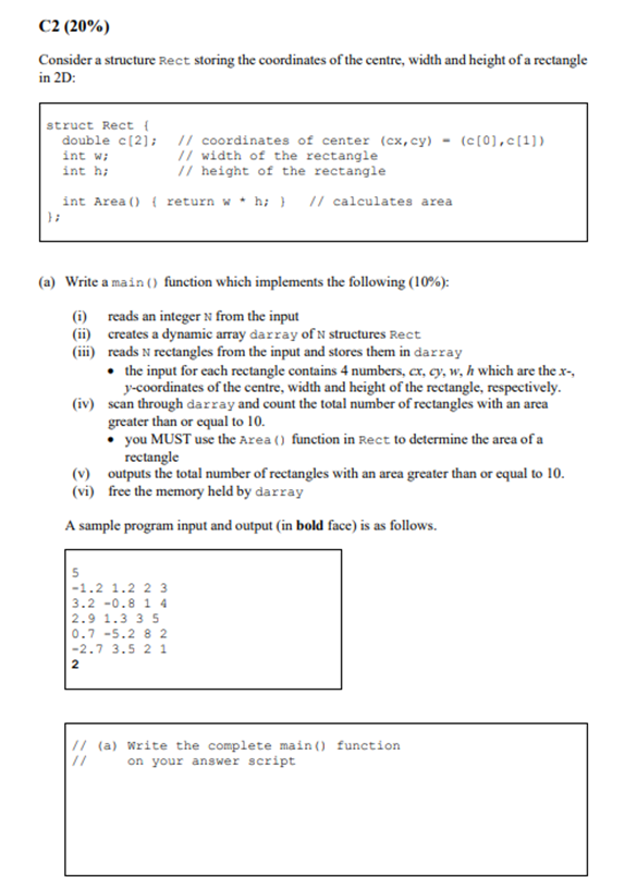 Solved Section C. Programming Questions. (40%) There are | Chegg.com