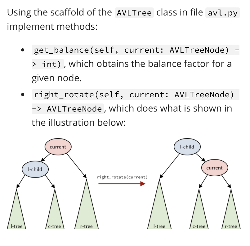 Given this code: """ AVL Tree implemented on top of | Chegg.com