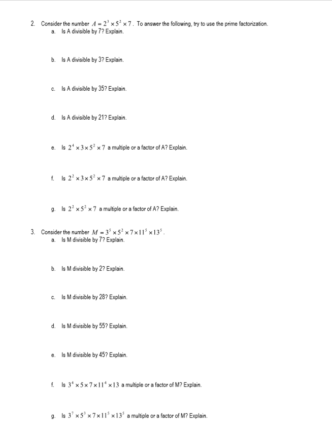Solved Factors And Multiples Worksheet 1 Use The Numbers 72 Chegg