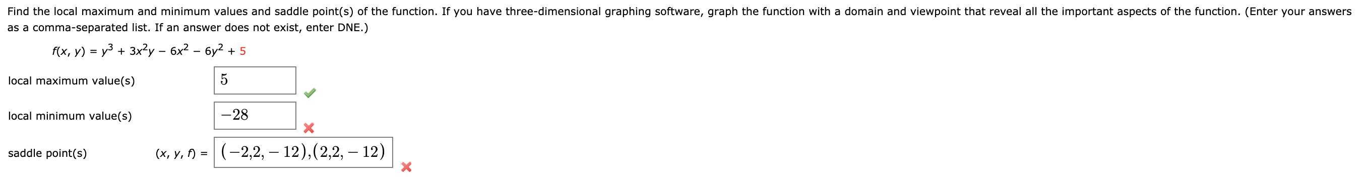 Finding max and min calculus picture