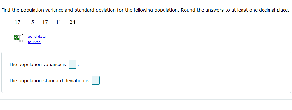 Solved Find the population variance and standard deviation | Chegg.com