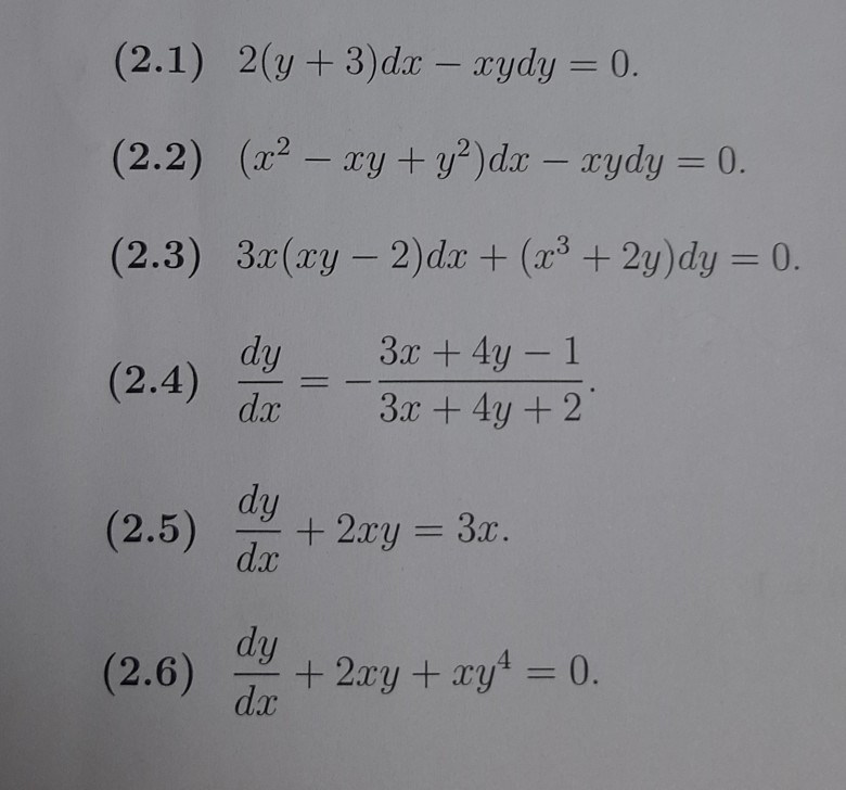 Solved 2 1 2 Y 3 Dx Xydy 0 2 2 X2 Xy Y D Chegg Com