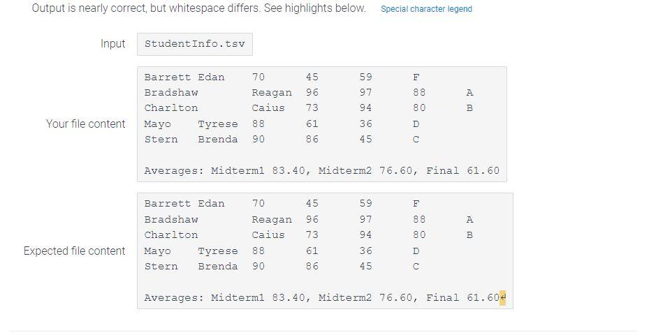 Solved Help fix my spacing issue CODE: import | Chegg.com