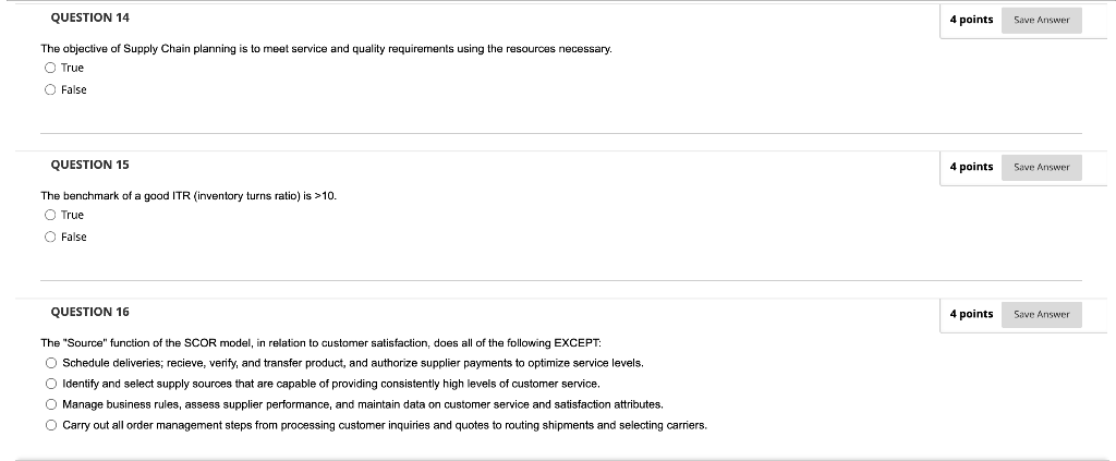 Solved Time, Cost, Quantity Time, Price, Quality Cost, | Chegg.com