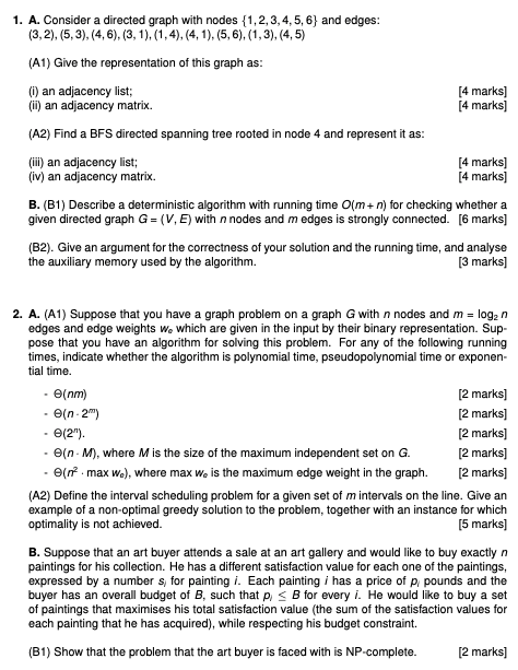 (B2) Provide A 2-approximation Algorithm Which Runs | Chegg.com