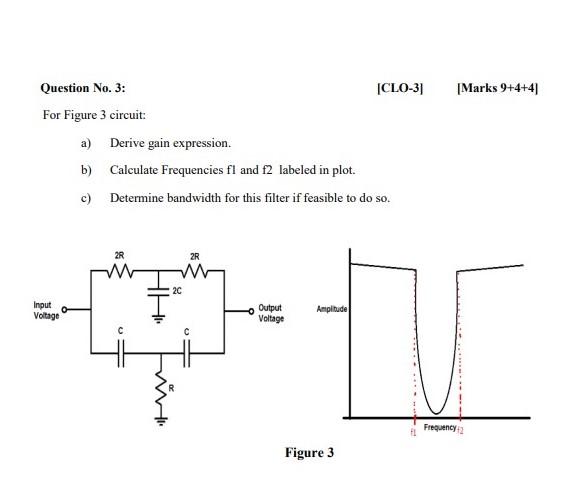 Solved Marks 9 4 41 Question No 3 Clo 3 For Figure 3 Chegg Com