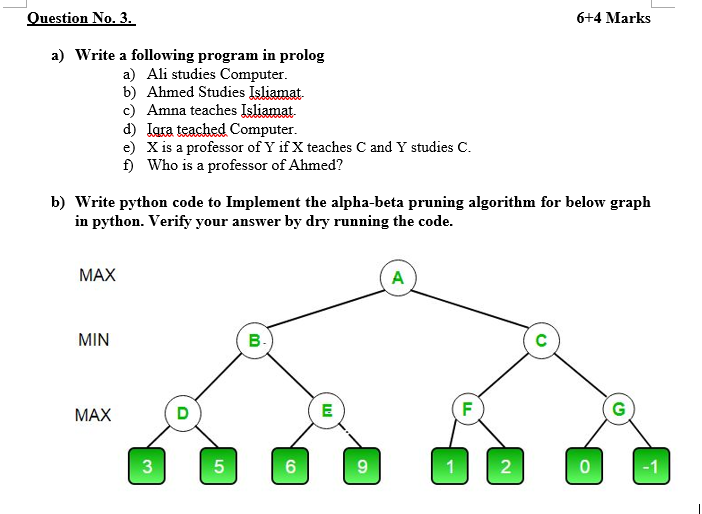 Solved Question No 3 6 4 Marks A Write A Following Pro Chegg Com