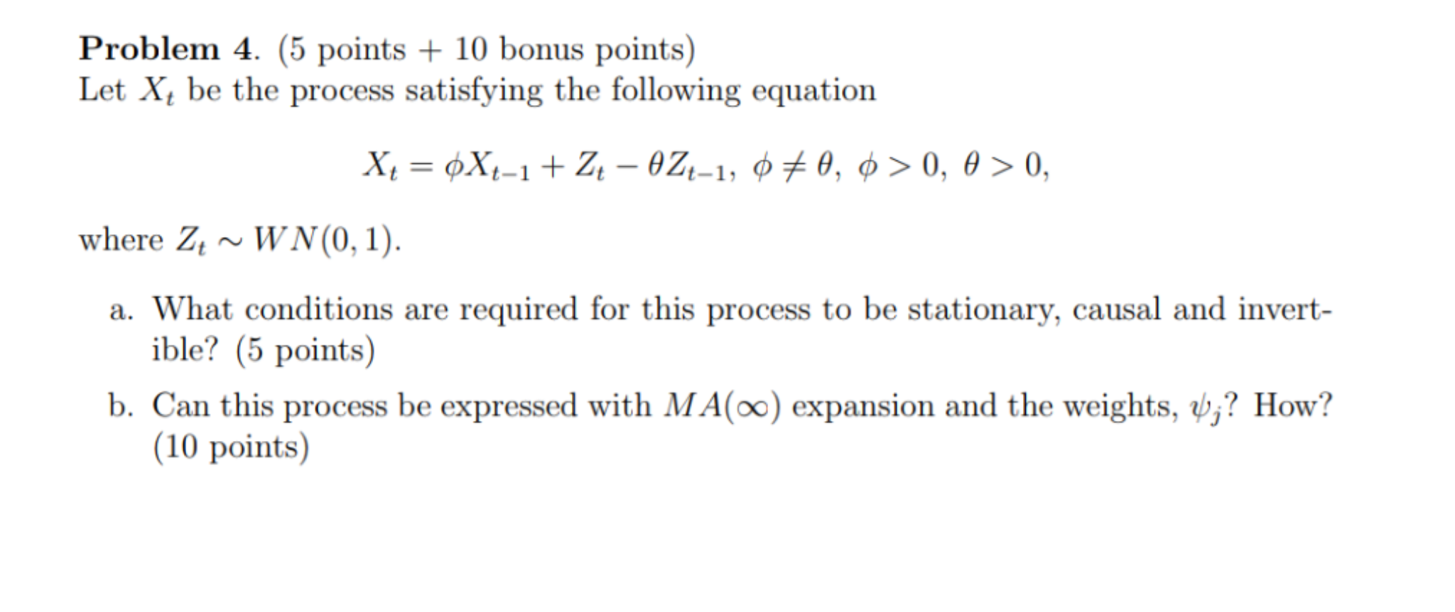 Solved Problem 4. (5 Points + 10 Bonus Points) Let Xų Be The | Chegg.com