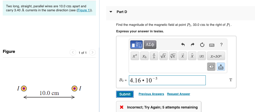Solved Find the magnitude of the magnetic field at point P2, | Chegg.com