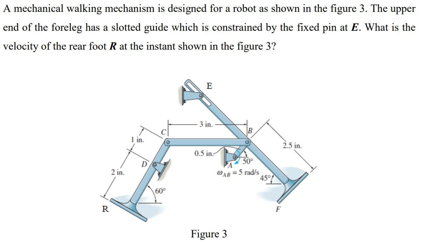 Solved A mechanical walking mechanism is designed for a