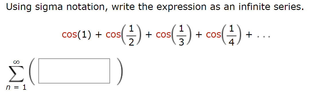 Solved Using sigma notation, write the expression as an | Chegg.com