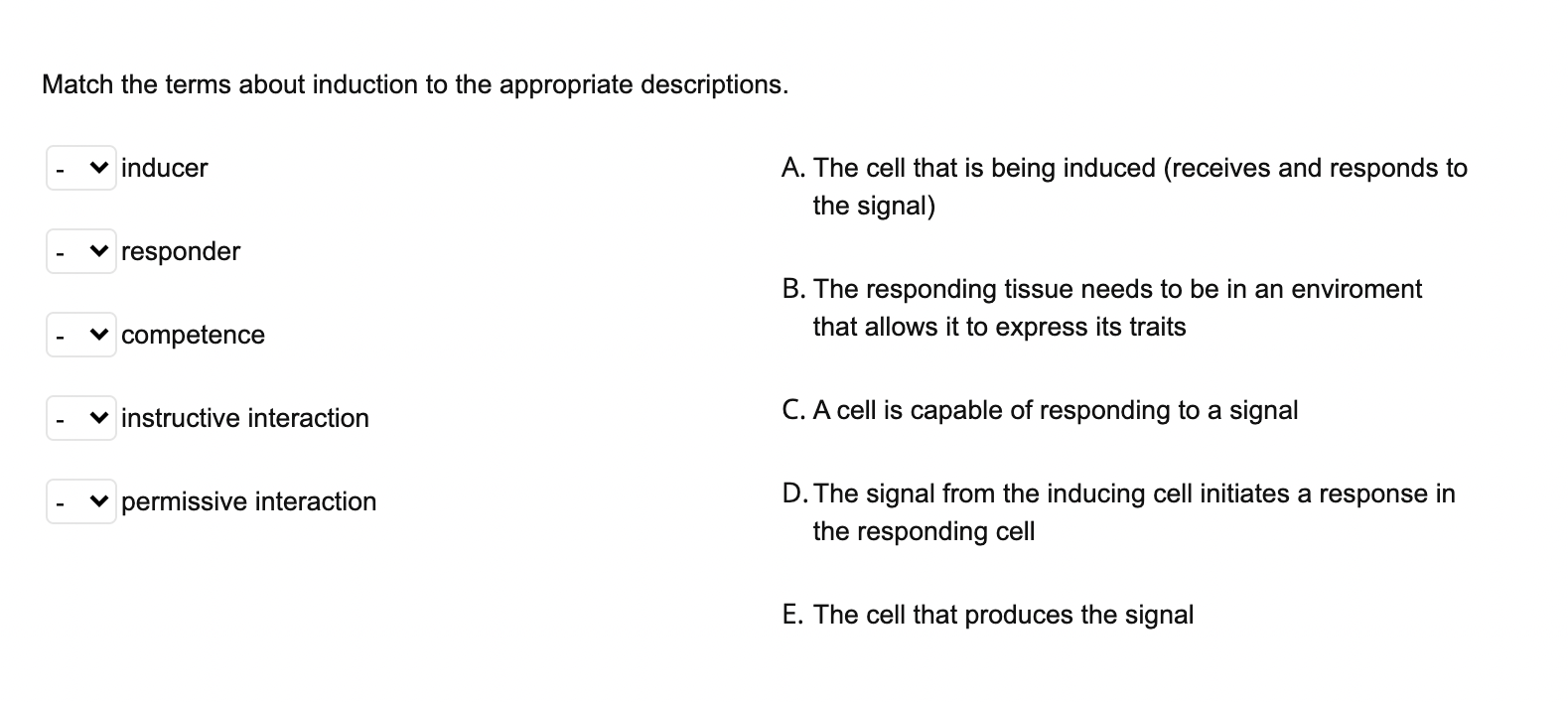 Solved Match the terms about induction to the appropriate | Chegg.com