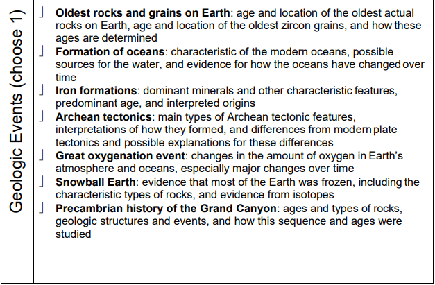 Solved Precambrian Era Topic 2 Geologic Events For This Chegg Com