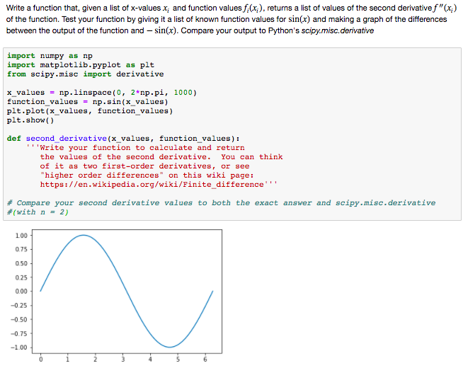 Solved Write a function that, given a list of x-values x, | Chegg.com