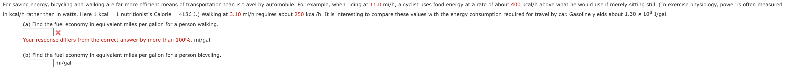 Solved (a) ﻿find The Fuel Economy In Equivalent Miles Per 