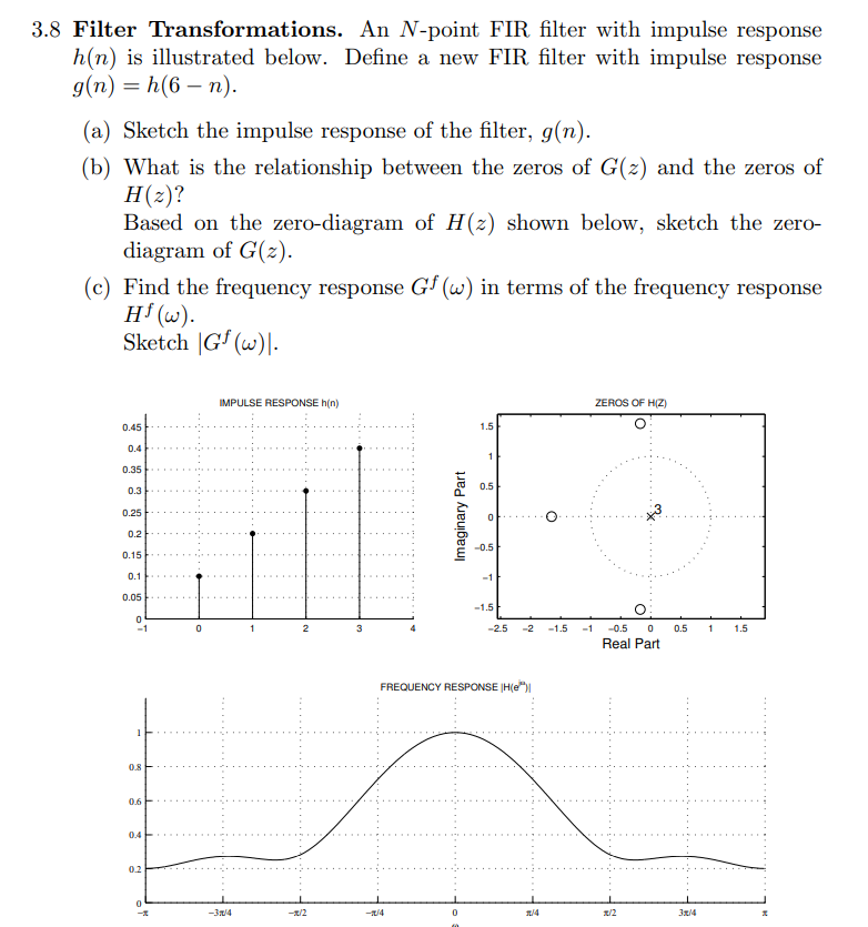 Solved 3.8 Filter Transformations. An N-point FIR filter | Chegg.com