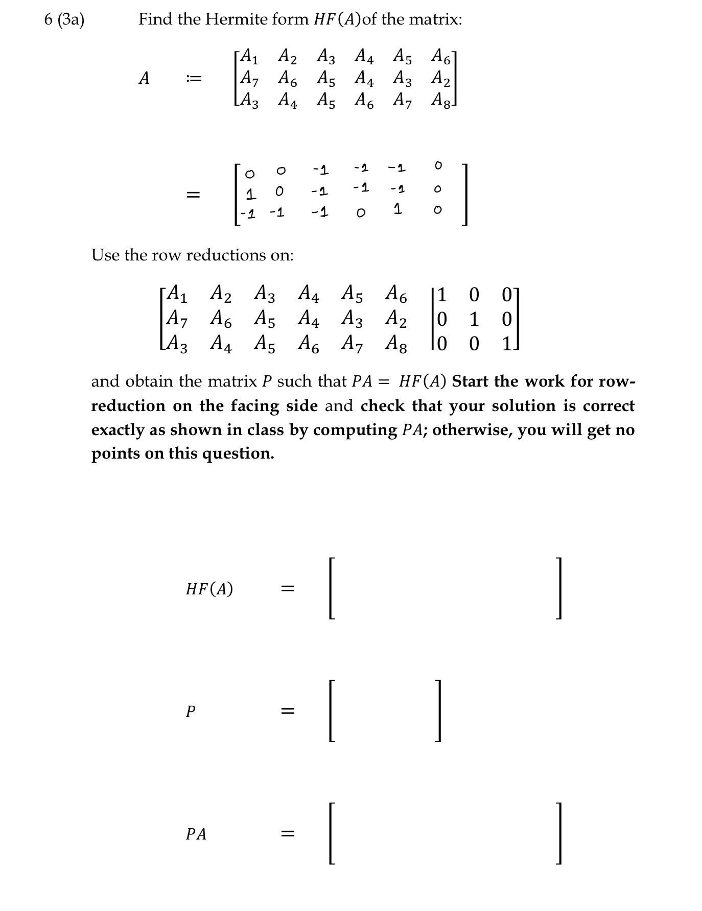 Solved Can you please help me solve 3a specifically with the | Chegg.com