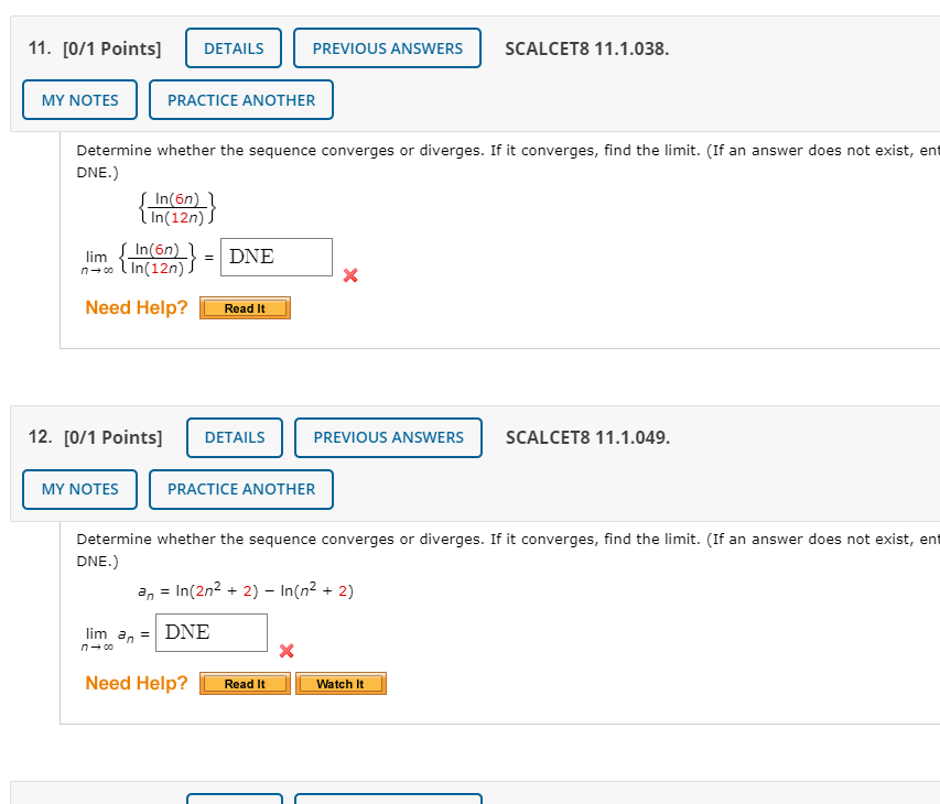 Solved 11. [0/1 Points] DETAILS PREVIOUS ANSWERS SCALCET8 | Chegg.com