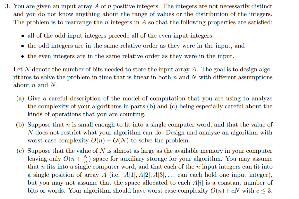 3. You are given an input array A of n positive | Chegg.com