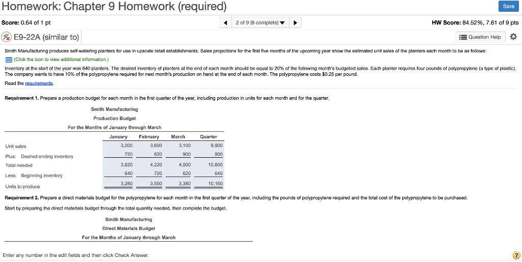 Solved Homework: Chapter 9 Homework (required) Save Score: | Chegg.com ...