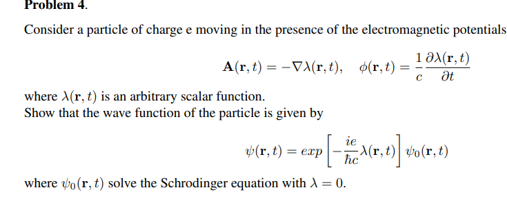Consider a particle of charge e moving in the | Chegg.com