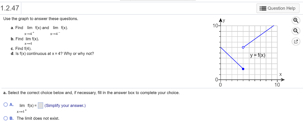 Solved 1.2.47 Question Help Use the graph to answer these | Chegg.com