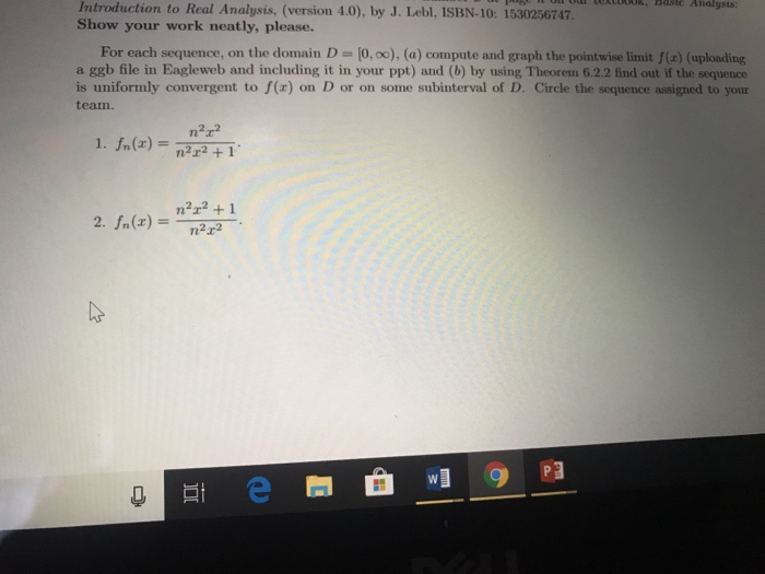 Solved Introduction to Real Analysis, (version 4.0), by J. | Chegg.com