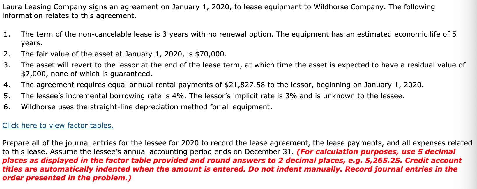 Solved Laura Leasing Company signs an agreement on January | Chegg.com