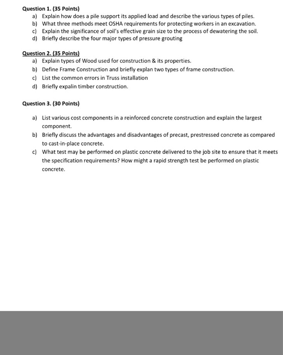 Solved Question 1. (35 Points) a) Explain how does a pile | Chegg.com