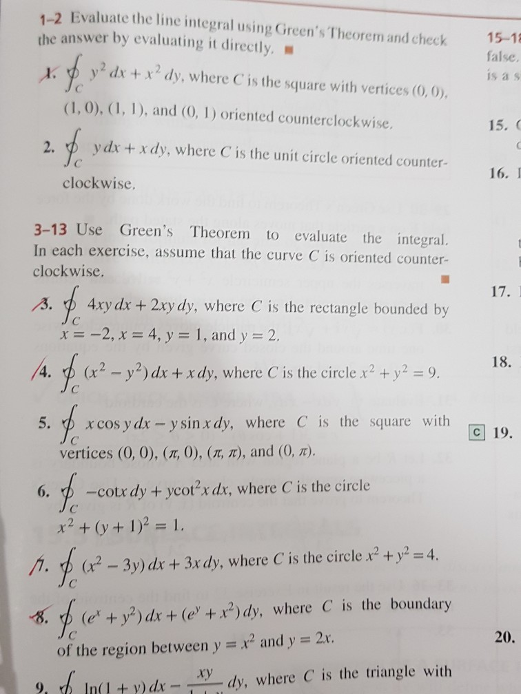 solved-evaluate-the-line-integral-using-green-s-theorem-and-chegg