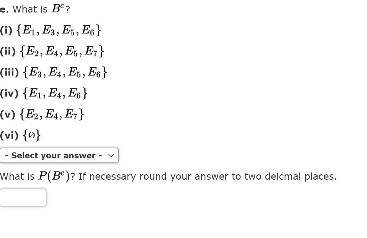 Solved Suppose that we have a sample space S = {E1, E2, E3, | Chegg.com