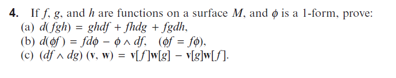 4 If F G And H Are Functions On A Surface M And O Chegg Com