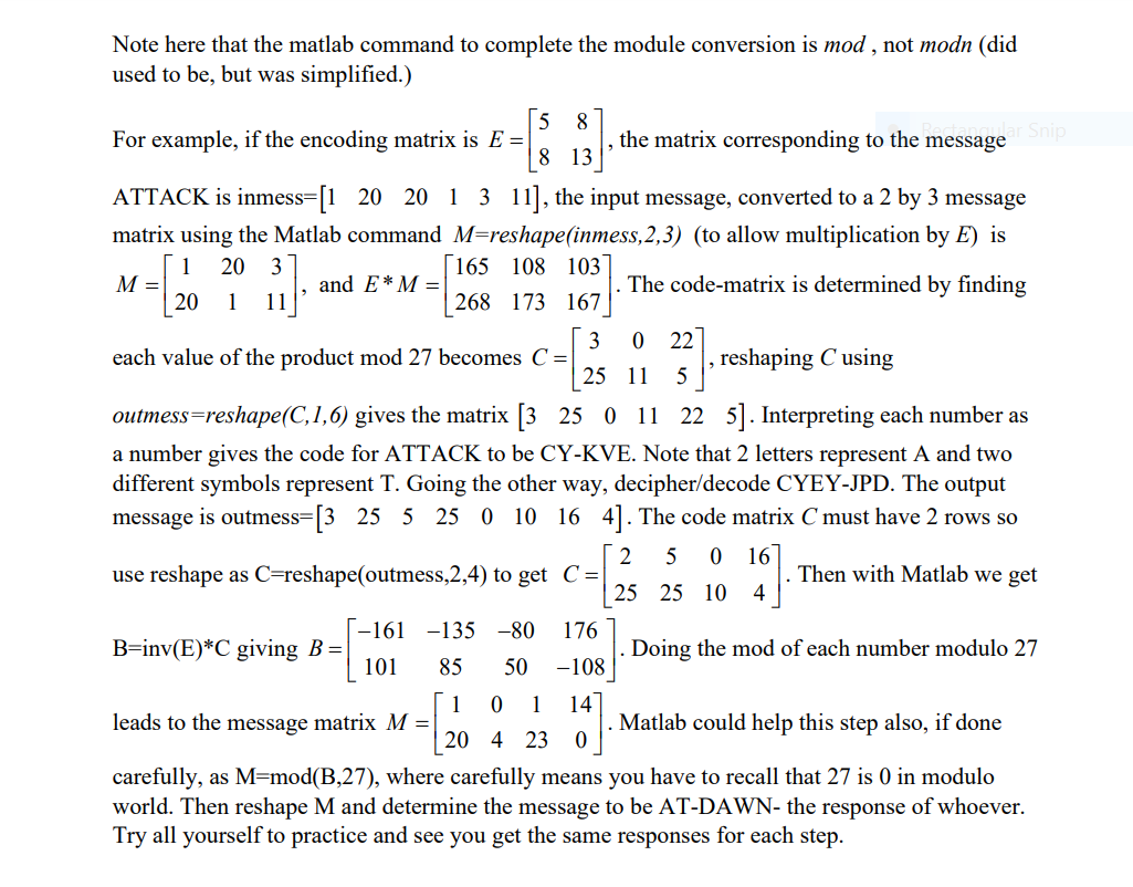 The following three problems are again Hill cypher | Chegg.com