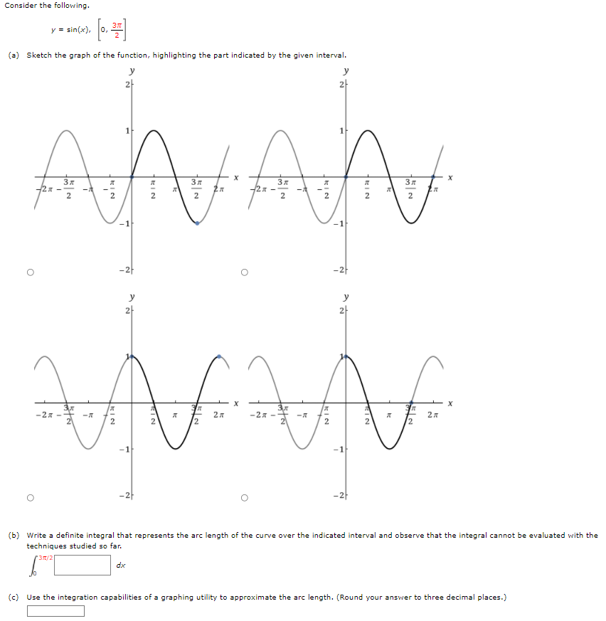 Solved Consider the following. y = sin(x), 0, (a) Sketch the | Chegg.com