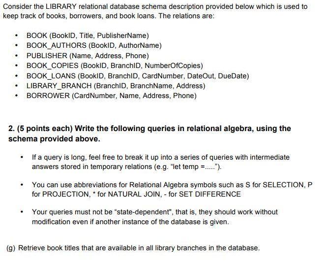 Solved DO NOT answer this question is SQL. This question is | Chegg.com