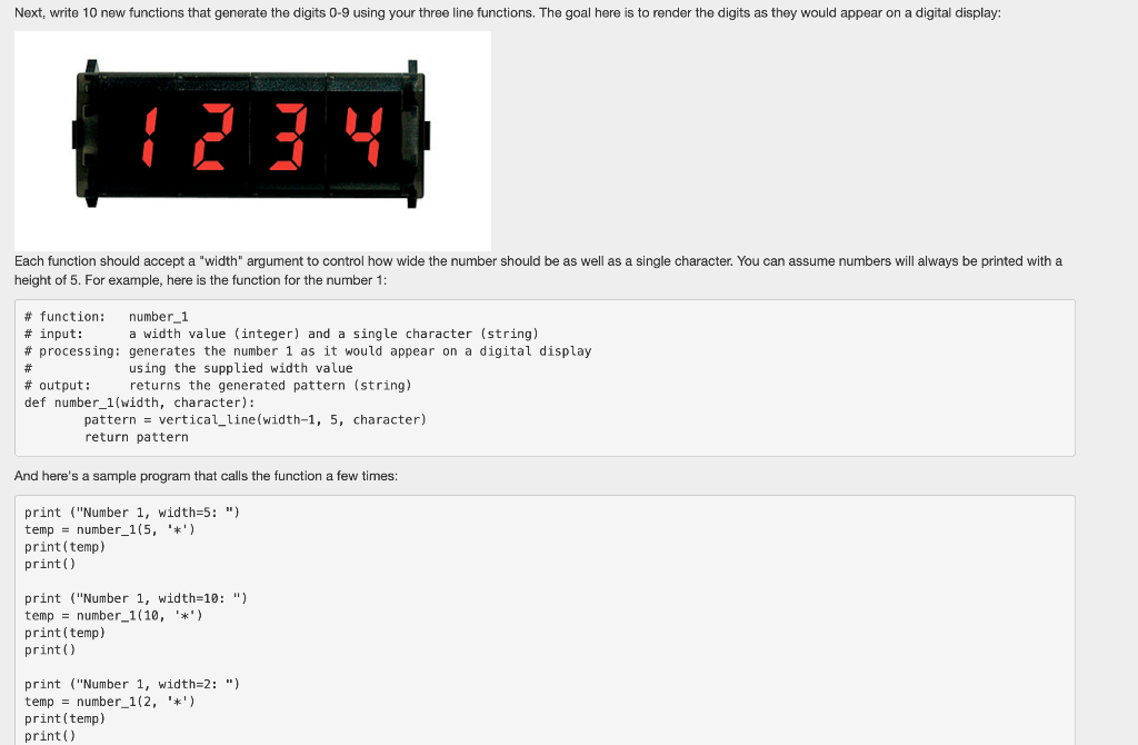Solved python, please! Each function should accept a | Chegg.com