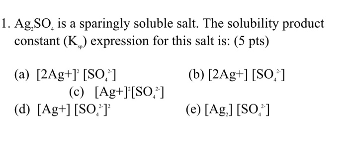 Solved What Is The Solubility Product Constant (Ksp) | Chegg.com