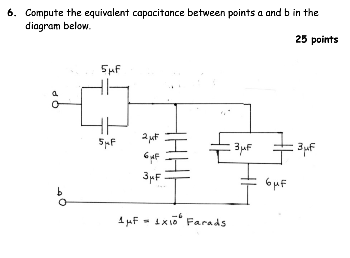 Solved Compute The Equivalent Capacitance Between Points A | Chegg.com