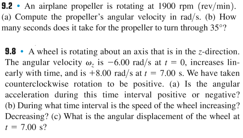 Solved 9.2 An airplane propeller is rotating at | Chegg.com