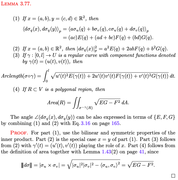 Differential Geometry Answer Parts A F Please Cons Chegg Com