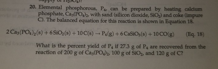 Duppy U111204 20 Elemental Phosphorous P4 Can Be Chegg 