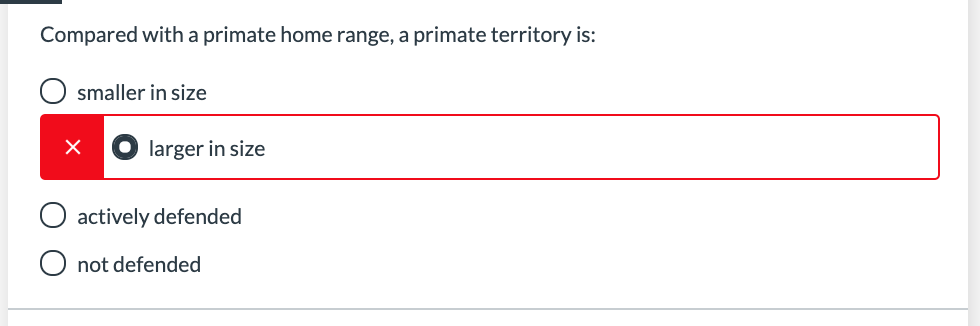 Primates Home Ranges Solved Compared with a primate home range, a primate | Chegg.com