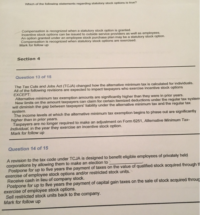 Solved Which of the following statements regarding statutory