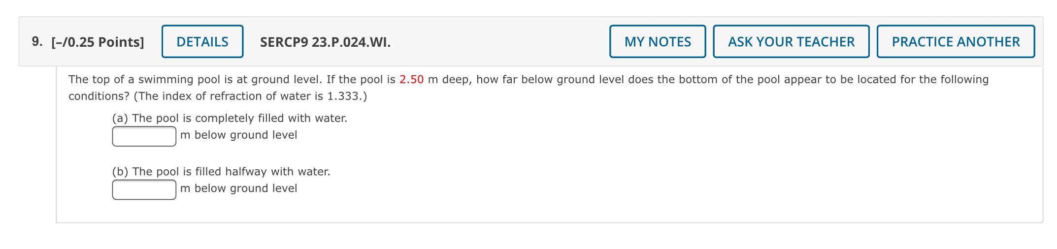 Solved 9. [-70.25 Points] DETAILS SERCP9 23.P.024.WI. MY | Chegg.com