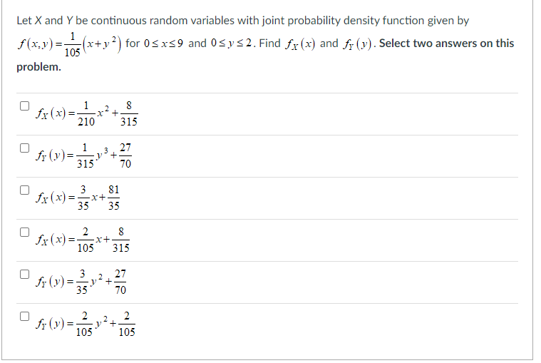Solved Let X and Y be continuous random variables with joint | Chegg.com