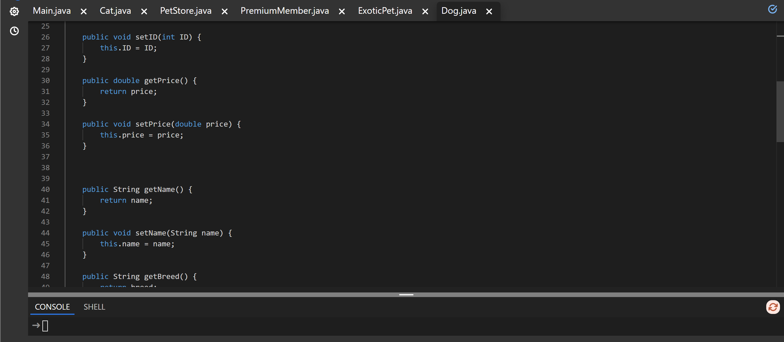 Solved Pet Store System ***Please answer the ENTIRE post | Chegg.com